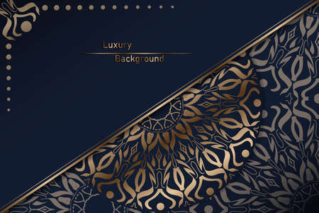 Luxury mandala background for wedding invitation, book cover. Patterns in Moroccan, Indian, Islamic, Chinese Post, Nepali or Arabic Style. Decor.の写真素材
