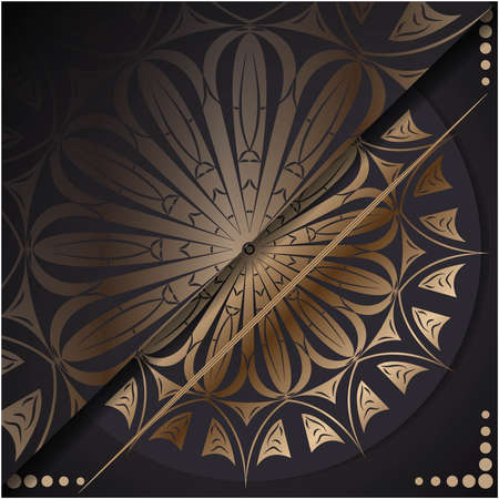 Luxury mandala background with golden arabesque pattern, Ornamental Background . Wedding card, Cover.のイラスト素材