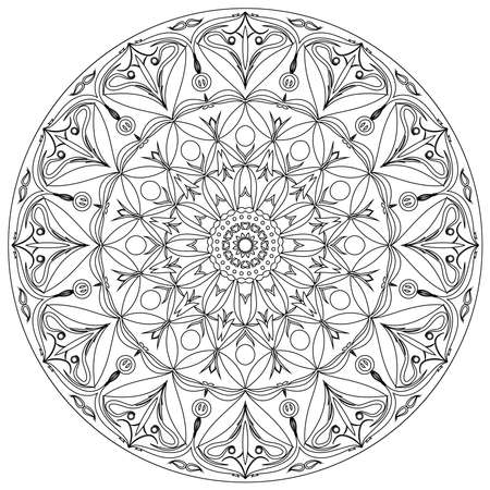 Mandala. Coloring page. Vector illustration.のイラスト素材