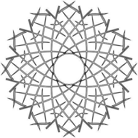 Adult coloring book,page a zen mandala image for relaxingのイラスト素材
