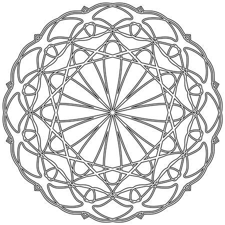 Adult coloring book,page a zen mandala image for relaxingのイラスト素材