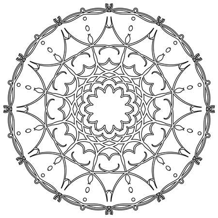 Adult coloring book,page a zen mandala image for relaxingのイラスト素材