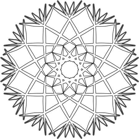 Adult coloring book,page a zen mandala image for relaxingのイラスト素材