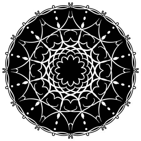 mandala art in a strong black vintage style new updateのイラスト素材