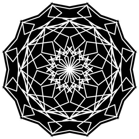 mandala art in a strong black vintage style new updateのイラスト素材