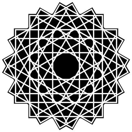 mandala art in a strong black vintage style new updateのイラスト素材