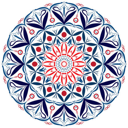 Mandala art Vector Ethnic Oriental Circle Ornament.のイラスト素材