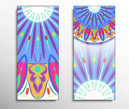 The front and rear side. mandala design elements. Vector illustrationのイラスト素材