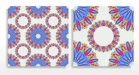 Seamless pattern. Antique decorative elements. Hand drawn background. Islam, Arabic, India, ottoman motifs. Perfect for printing on fabric, paper, books, walls, ceiling decoration, etc.の写真素材