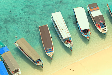 Traditional ship vessel in the beach
