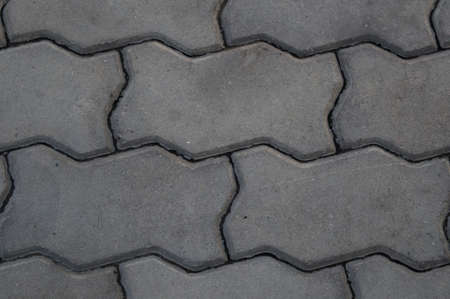 surface paved with road tiles. top view. Specially prepared background for seamless fill.の写真素材