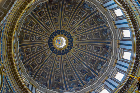 The Dome of St. Peter's Basilica, Vatican, Italyのeditorial素材