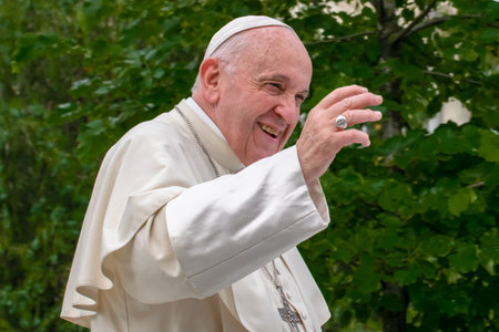 Iasi, Romania - May 2019: Pope Francis