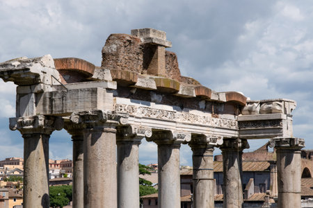 Temple of Saturn, Roman Forum, Rome, Italy