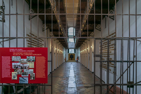 The inside of a communist prison - Memorial of the Victims of Communism and the Resistance, Sighet Memorial, Romaniaのeditorial素材
