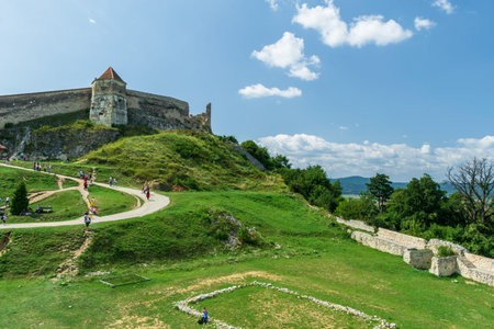 Rasnov Citadel, Located in Brasov County, Romaniaのeditorial素材