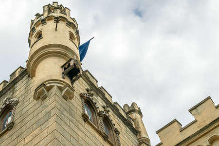 One of the towers of the Sturdza castle in Miclauseni, Romaniaのeditorial素材