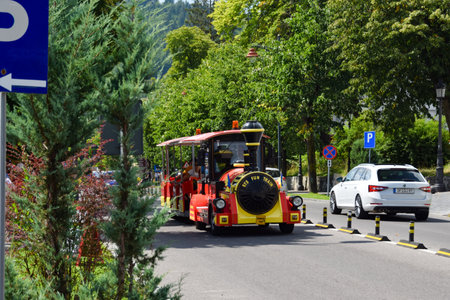 The beautiful streets of Sinaia, Romaniaのeditorial素材