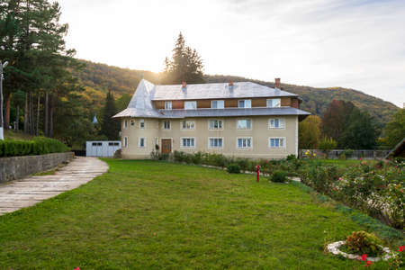 The monastery Magura Ocnei, Bacau, Romaniaのeditorial素材