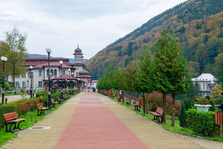 The Way to Slanic Moldova Casino, Bacau, Romaniaのeditorial素材