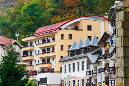 Hotels and Pensions from the Slanic Moldova Resort, Bacau, Romaniaのeditorial素材