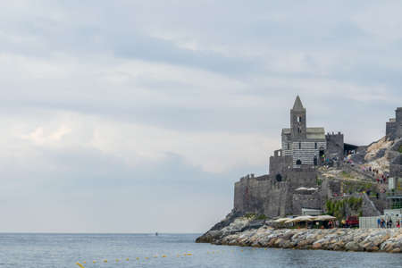 The Church of Saint Peter, Porto Venere, La Spezia, Italyのeditorial素材