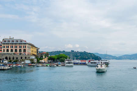 View to the Maritime Consortium Turistico Cinque Terre - Gulf of Poets, Porto Venere, La Spezia, Italyのeditorial素材