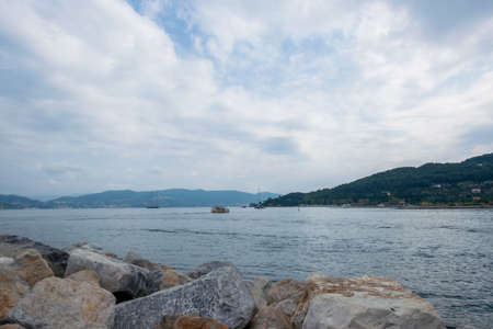 Beautiful landscape as seen from Porto Venere, La Spezia, Italyのeditorial素材
