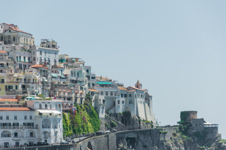 Amalfi's Architectural Gems: A Visual Feast of Coastal Beauty, Italyの写真素材