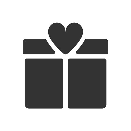 Icon, black box with a heart. vectorのイラスト素材
