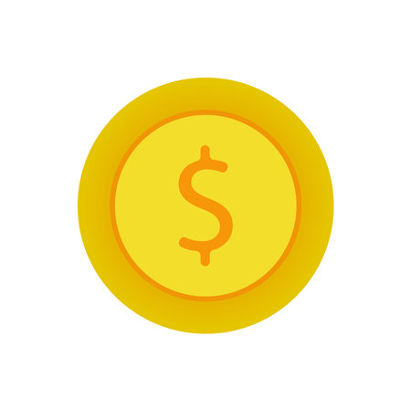 Gold coin, dollar. vector illustrationのイラスト素材