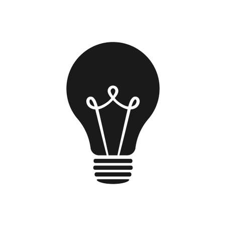 Bulb icon vector logo template. Light bulb in trendy flat style.のイラスト素材