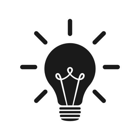 Bulb icon vector logo template. Light bulb in trendy flat style.のイラスト素材