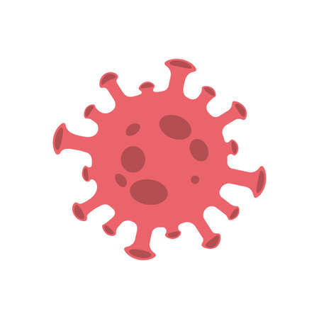 Coronavirus COVID 19 isolated on white. Illustrationのイラスト素材