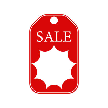 Red badge, sale. Illustration.のイラスト素材