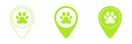 Animal paw icons set. Location vector icon. Website design and development, application development. Illustrationのイラスト素材