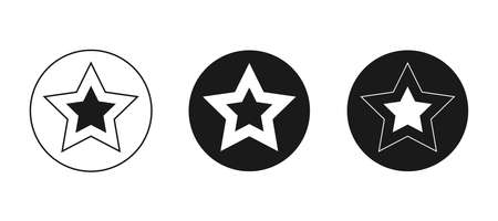 Star icons set. Flat style. Web design. Vector illustration.のイラスト素材