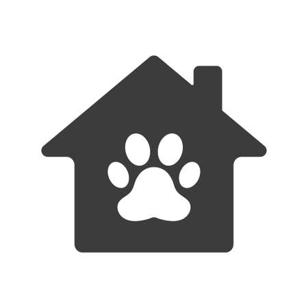 Animal paw icon. Flat design. Vector illustration.のイラスト素材