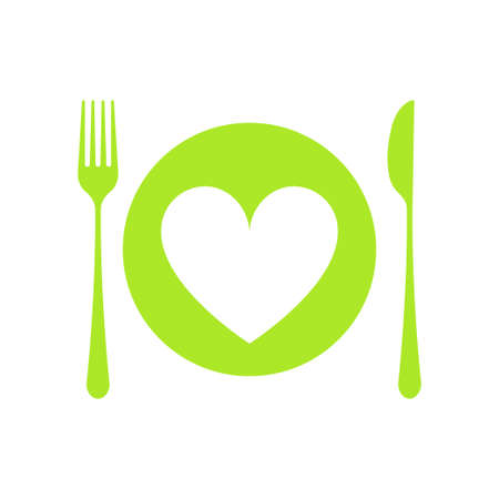 Icon on the theme of healthy food. Vegetarian food. Vector illustration.のイラスト素材