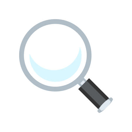 Search icon. Magnifying glass icon, vector loupe or loupe sign. Illustration.のイラスト素材