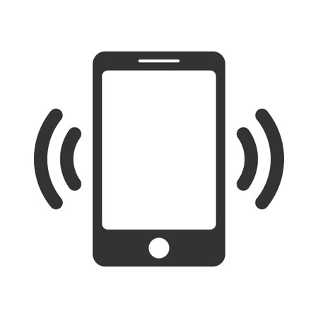 Caller smartphone and mobile phone icon. Web design.のイラスト素材