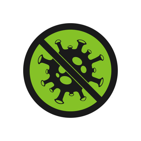 Stop coronavirus sign. Coronavirus warning sign.のイラスト素材