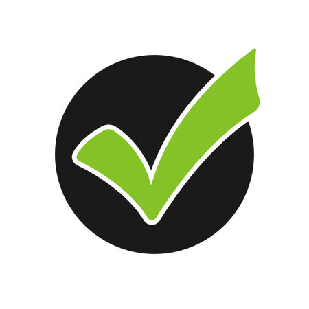 Vector check mark icon in a circle. Isolated on white background.のイラスト素材