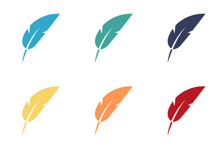 Pen icon. Set of illustrationsのイラスト素材