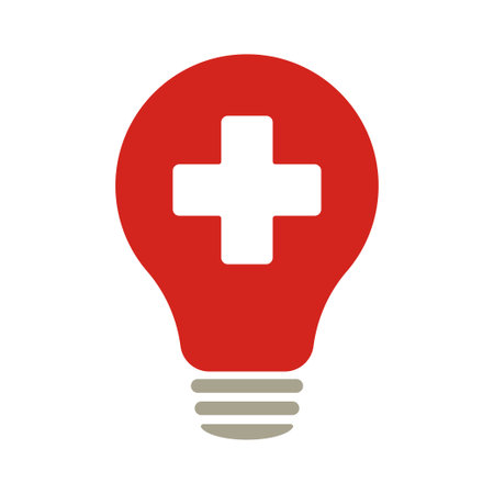 Light bulb with a cross. Illustrationのイラスト素材