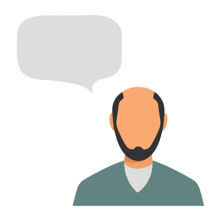 Man and thought bubble. Vector illustrationのイラスト素材
