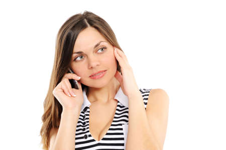  beautiful business woman speaks by phone,の写真素材