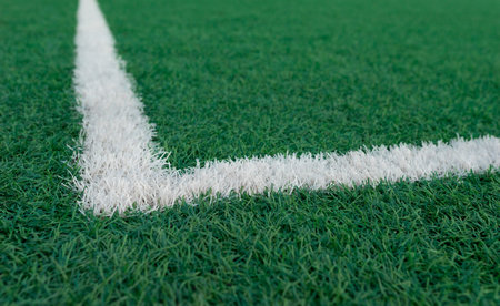 Football field lawn background with lines