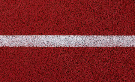 Line on the stadium running track