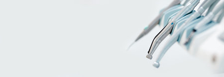 Dental drill in the dentist's office close up